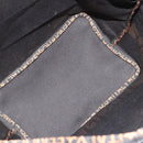 FENDI Hand Bag Canvas Black Gold Auth 190474-11