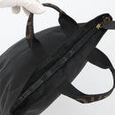 FENDI Hand Bag Canvas Black Gold Auth 190474-6