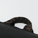 FENDI Hand Bag Canvas Black Gold Auth 190474-8