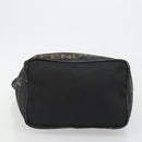 FENDI Hand Bag Canvas Black Gold Auth 190474-5