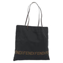 FENDI Tote Bag Canvas Black Gold Auth 190475-1