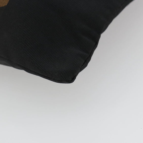 FENDI Tote Bag Canvas Black Gold Auth 190475