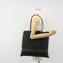 FENDI Tote Bag Canvas Black Gold Auth 190475-21