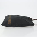 FENDI Tote Bag Canvas Black Gold Auth 190475-3