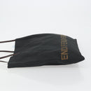 FENDI Tote Bag Canvas Black Gold Auth 190475-4