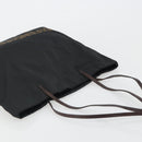 FENDI Tote Bag Canvas Black Gold Auth 190475-6