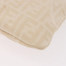 FENDI Zucca Canvas Tote Bag Beige Silver Auth 190476A-16