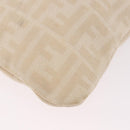 FENDI Zucca Canvas Tote Bag Beige Silver Auth 190476A-9