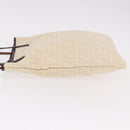 FENDI Zucca Canvas Tote Bag Beige Silver Auth 190476A-5