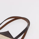 FENDI Zucca Canvas Tote Bag Beige Silver Auth 190476A-14