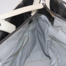 CHANEL Paris Biarritz PM Hand Bag PVC Canvas Gray Silver CC Auth 190477A-20