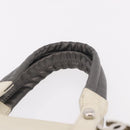 CHANEL Paris Biarritz PM Hand Bag PVC Canvas Gray Silver CC Auth 190477A-8