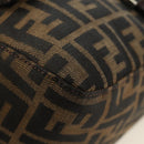 FENDI Zucca Canvas Mamma Baguette Shoulder Bag Black Brown Auth 190478V-15