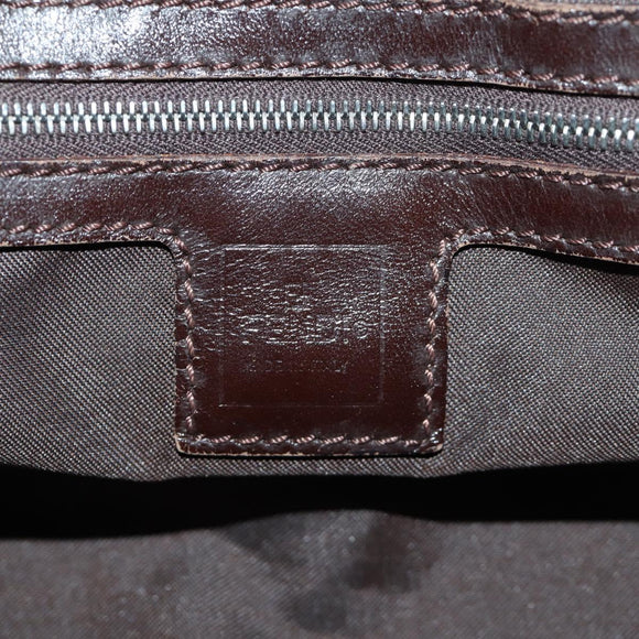 FENDI Zucca Canvas Mamma Baguette Shoulder Bag Black Brown Auth 190478V