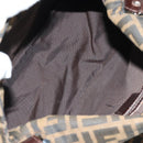 FENDI Zucca Canvas Mamma Baguette Shoulder Bag Black Brown Auth 190478V-10