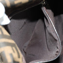 FENDI Zucca Canvas Mamma Baguette Shoulder Bag Black Brown Auth 190478V-25