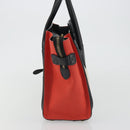 CELINE Luggage Micro Shopper Hand Bag Canvas Beige Gold Auth 190479A-4