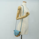 LOEWE Gate Bag Shoulder Bag Raffia Light Blue Gold Auth 190481M-24