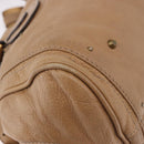 Chloe Paddington Hand Bag Leather Beige Gold Silver Auth 190482V-9