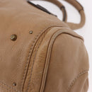 Chloe Paddington Hand Bag Leather Beige Gold Silver Auth 190482V-15