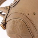 Chloe Paddington Hand Bag Leather Beige Gold Silver Auth 190482V-16