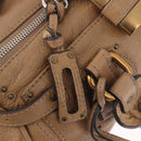 Chloe Paddington Hand Bag Leather Beige Gold Silver Auth 190482V-20