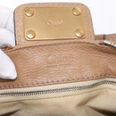 Chloe Paddington Hand Bag Leather Beige Gold Silver Auth 190482V-22
