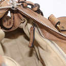 Chloe Paddington Hand Bag Leather Beige Gold Silver Auth 190482V-25