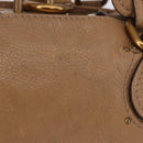 Chloe Paddington Hand Bag Leather Beige Gold Silver Auth 190482V-3