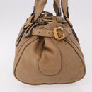 Chloe Paddington Hand Bag Leather Beige Gold Silver Auth 190482V-5