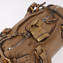 Chloe Paddington Hand Bag Leather Beige Gold Silver Auth 190482V-7