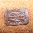 LOEWE Boston Bag Leather Beige Gold Auth 190483A-11