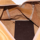 LOEWE Boston Bag Leather Beige Gold Auth 190483A-20