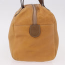 LOEWE Boston Bag Leather Beige Gold Auth 190483A-4