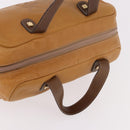 LOEWE Boston Bag Leather Beige Gold Auth 190483A-7
