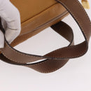 LOEWE Boston Bag Leather Beige Gold Auth 190483A-8