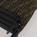 FENDI Zucca Canvas Carry Bag Black Brown Auth 190485-10