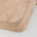 CHANEL Matelasse Chain Shoulder Bag Leather Pink Gold CC Auth 190487-17