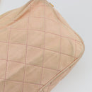 CHANEL Matelasse Chain Shoulder Bag Leather Pink Gold CC Auth 190487-8