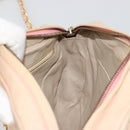 CHANEL Matelasse Chain Shoulder Bag Leather Pink Gold CC Auth 190487-21