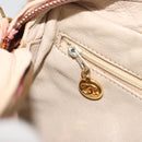CHANEL Matelasse Chain Shoulder Bag Leather Pink Gold CC Auth 190487-23