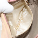 CHANEL Matelasse Chain Shoulder Bag Leather Pink Gold CC Auth 190487-11