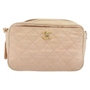 CHANEL Matelasse Chain Shoulder Bag Leather Pink Gold CC Auth 190487-13
