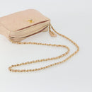 CHANEL Matelasse Chain Shoulder Bag Leather Pink Gold CC Auth 190487-7