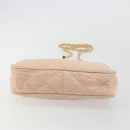 CHANEL Matelasse Chain Shoulder Bag Leather Pink Gold CC Auth 190487-5