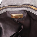 Miu Miu Tote Bag Leather Gray Gold Auth 190489A-15