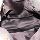 Miu Miu Tote Bag Leather Gray Gold Auth 190489A-16