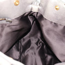 Miu Miu Tote Bag Leather Gray Gold Auth 190489A-17