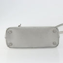 PRADA Galleria Hand Bag Safiano Leather 2way Silver Auth 190490A-13