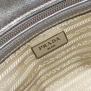 PRADA Galleria Hand Bag Safiano Leather 2way Silver Auth 190490A-20